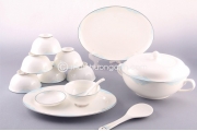 Bộ đồ ăn sứ xương cao cấp 46 món Xanh Dream