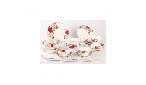 Bộ đồ ăn sứ xương 28 món 28773